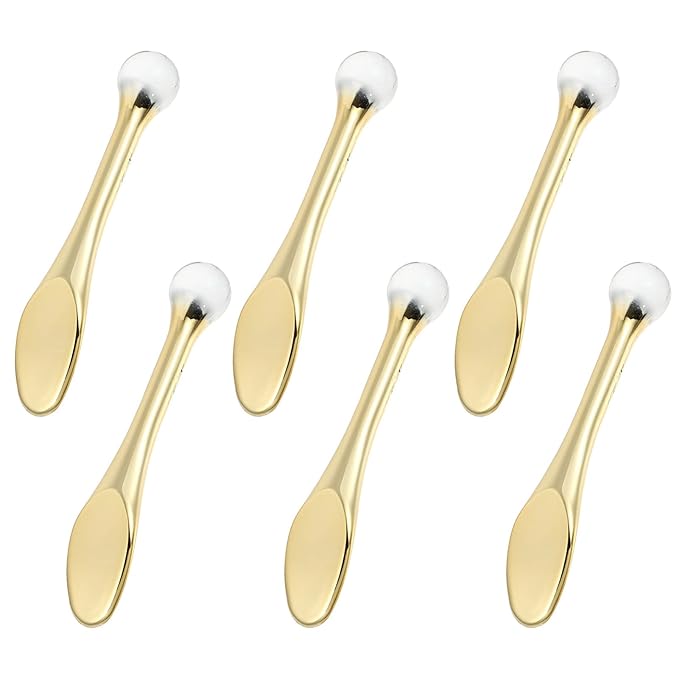 EXCEART 6pcs Metal Makeup Spatula Mini Spoon Eye Cream Massage Sticks Beauty Scoop for Facial Cosmetic Face Cream