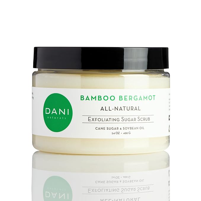 Naturals Sugar Scrub - Exfoliating Bamboo Bergamot – Organic cane sugar and shea butter gently exfoliate and nourish skin, leaving it smooth, refreshed, and hydrated – 14 oz