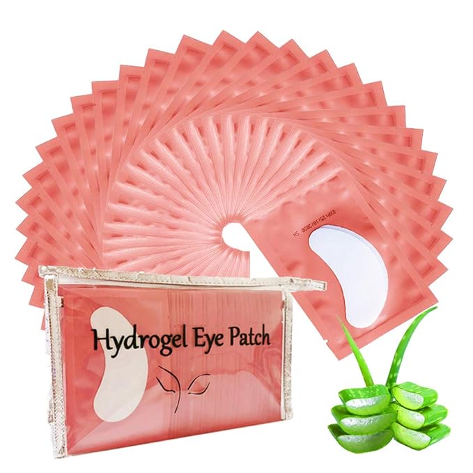 Under Eye Pads, Lint Free Lash Extension Eye Gel Patches for Beauty Salon False Eyelash Extensions Grafting, Hydrogel Eye Mask Beauty Makeup Tool (110 pairs with bag)