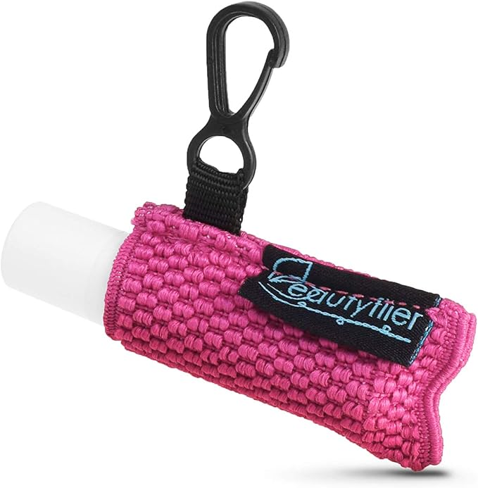 Beautyflier Cute Elastic Lip Balm Holder Keychain, Lipstick Sleeve Chapstick Sleeve Holder for Burts Bees Chapstick