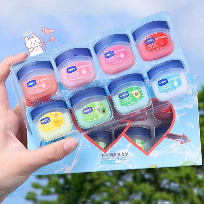 Fruit Flavored Lip Balm Set, Anti Chapping Lip Mmoisturizers, Mini Chapstick, Relieves Dull and Dry Skin, Long Lasting Lip Care Products