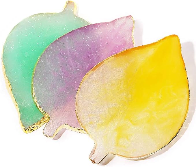 1 Pcs Leaf Resin Nail Art Palette Painting Makeup Palette Tray Cosmetic Nail Gel Polish Colors Mixing Pallet Purple