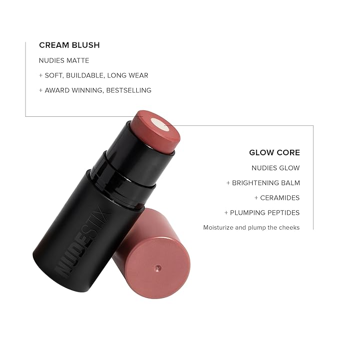 Nudies Matte + Glow Core All Over Face Blush Color - Rose Glow