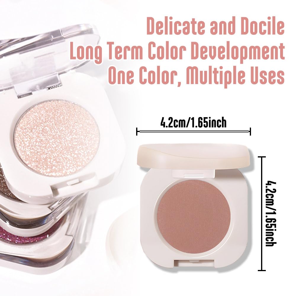 Pressed Single Matte Tan Eyeshadow Palette Makeup, Brown Eyeshadow For Women, Neutral Matte Pressed Powder Single Vegan Eyeshadow; Talc, Paraben & Cruelty Free, (03)