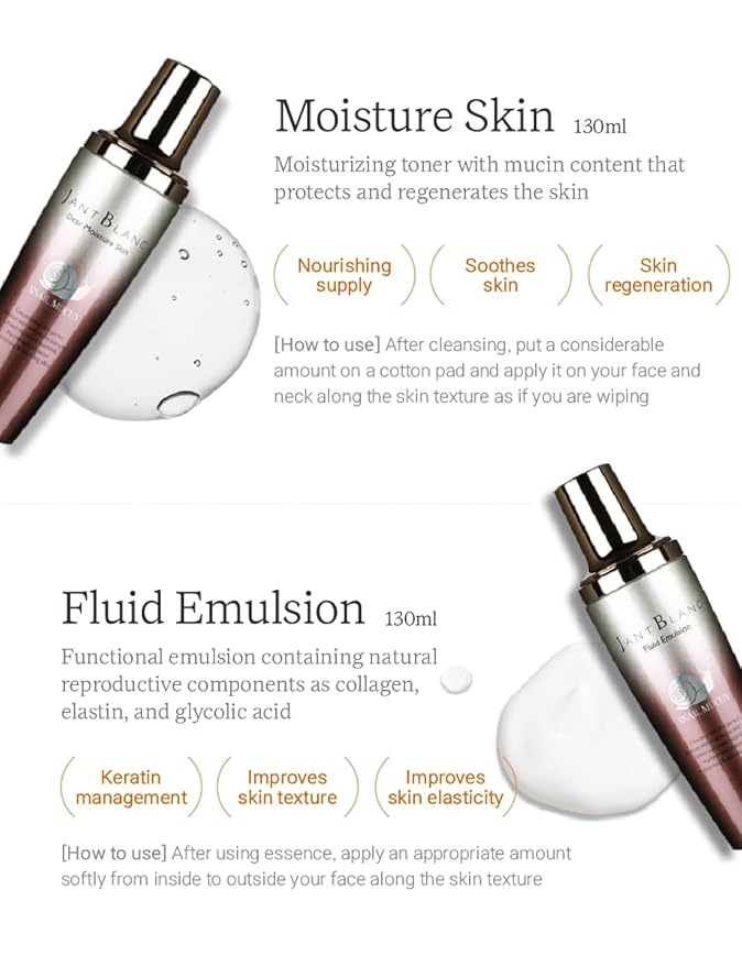 Jantblanc Snail -Mucus Skin Care Set (Skin Care 4 Set)
