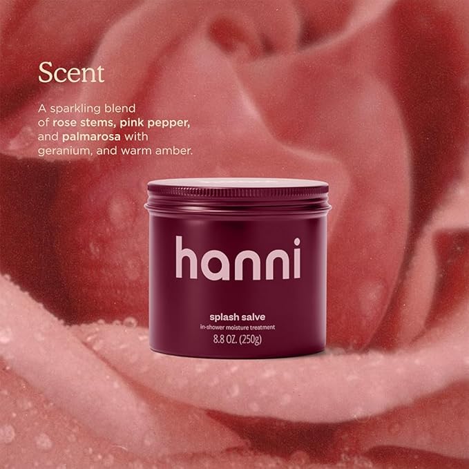 HANNI Splash Salve Body Mask, In-Shower Moisturizer with Coconut, Jojoba, Shea Butter & Glycerin, Deep Conditioning for All Skin Types, 250 mL / 8.8 oz (2 Pack)