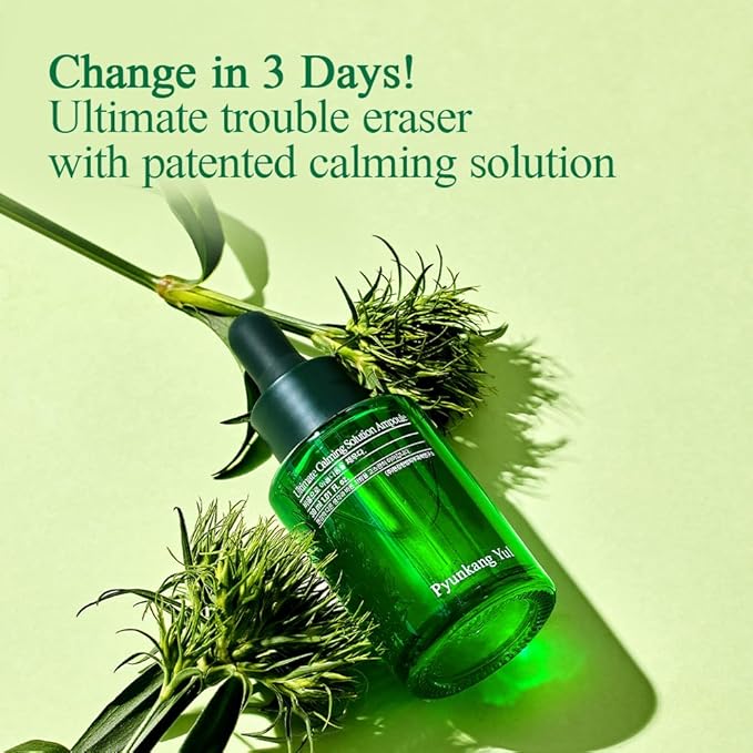 Pyunkang Yul PKY Ultimate Calming Solution Ampoule for Sensitive Skin with Patented Ingredients, Serum Intensely Calms & Soothes Redness with Cica & Tea Tree, Korean Skincare (1.01 Fl. Oz, 30ml)
