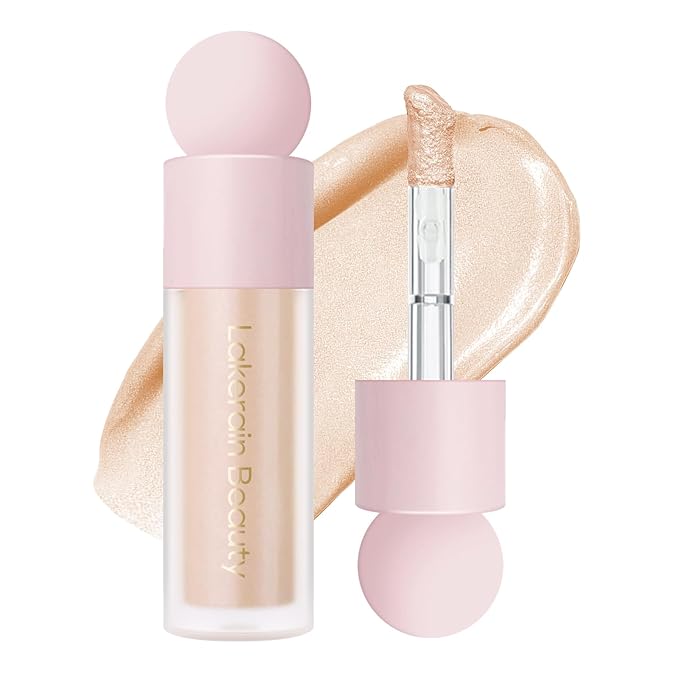 KYDA Liquid Highlighter, High Glossy Face Illuminator, Radiant Glow Liquid Filter, Silky Creamy Face Enhancing Makeup, Buildable Formula-Starlight