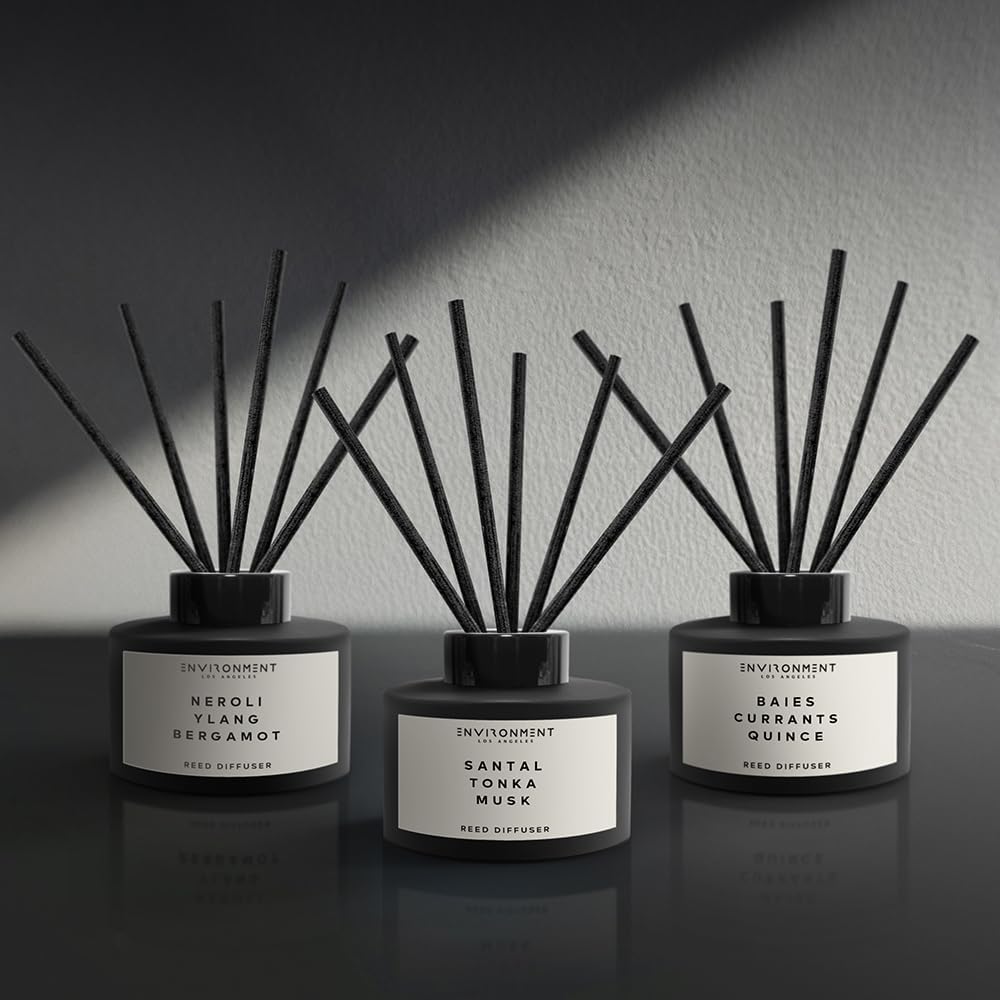 Environment Inspired by Designer Perfume BR540 Reed Diffuser, 200ml Luxury Scented Aromatherapy (Amber Crystal | Vetiver | Oud Musk) Reed Diffusers for Home, Diffusing Oil, Home Fragrance Products