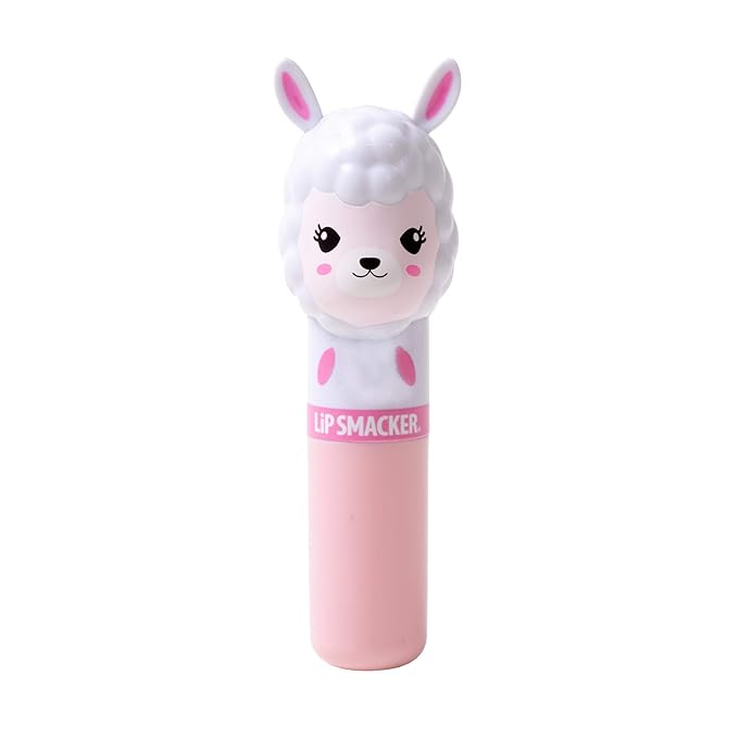Lip Smacker Lippy Pals Llama, Flavored Moisturizing & Smoothing Soft Shine Lip Balm, Hydrating & Protecting Fun Tasty Flavors, Cruelty-Free & Vegan - Straw-ma-Llama berry