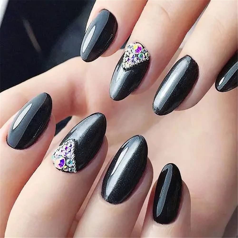 1000 Pieces SS20 5mm Flatback Rhinestones Clear Glass Round Gems Crystals for Nail Art DIY Crafts Clothes Shoes Bags （Black）