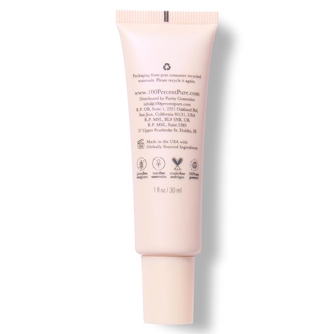 100% PURE Tinted Moisturizer Anti-Aging Face Makeup - Fruit Pigmented Alpine Rose Light to Medium Coverage & Dewy Glow - Lightweight Foundation Fair Skin w/Pink Undertone - Vegan - 1.7 Fl Oz