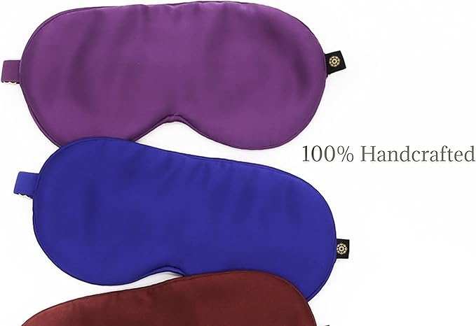 Premium 25 Momme Mulberry Silk Eye Mask for Sleeping (Royal Navy)