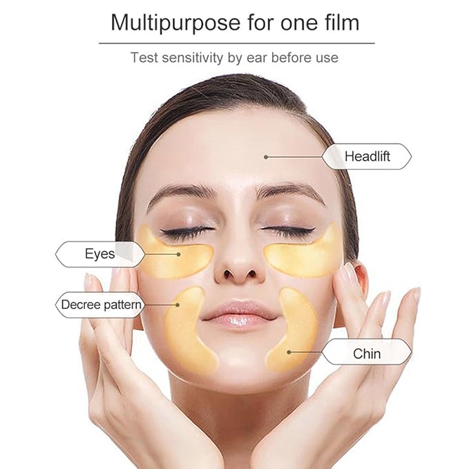 30 PCS Under Eye Collagen Patches,Crystal Pink Collagen Lip Masks，Gold Moisturizing Under Eye Mask，moisturizing skin, anti-chapping and anti-aging.…