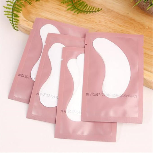 100 Pairs Set，Eye Gel Patches,Under Eye Pads Lint Free Lash Extension Eye Gel Patches for Eyelash Extension (pink)