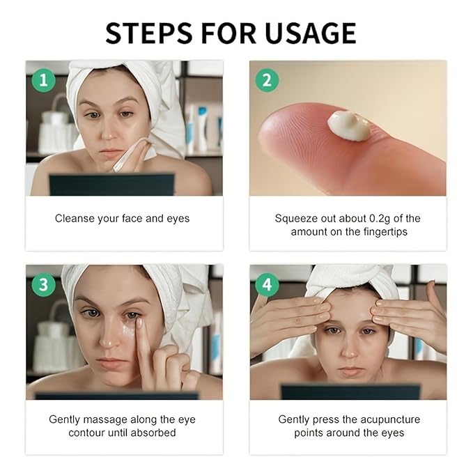 Caffeine Eye Cream for Puffiness and Bags Under Eyes Daily Anti-Wrinkle Cream Collagen Eye Cream Day and Night Peptide Eye Cream Reduce The Look Of Aging Line Smoothing Skin Care 1.7 FL OZ,1 Pack