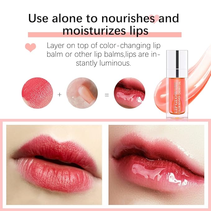 Moisturizing Lip Oil,No-Sticky Lip Gloss Lip Balm Lip Care,Fruit Flavoured Lip Oil For Dry Lip's Moisturizing Hydrating And Nourishing (012#ROSEWOOD) 0.2 OZ