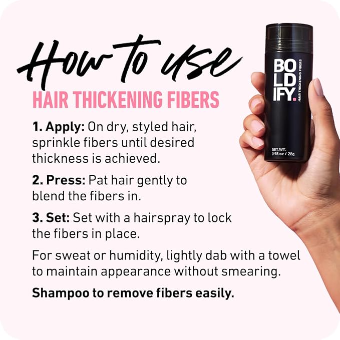 BOLDIFY Hair Fibers (56.5g) - Fill In Thinning and Fine Hair for an Instantly Fuller, Thicker Look - 14 Shades for Women & Men - Light Blonde