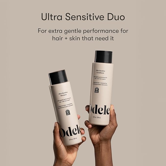 Sulfate-Free Ultra-Sensitive Shampoo & Conditioner Set for Extra Gentle Cleansing and All Hair Types, 13 Fl Oz Each (2-Pack)