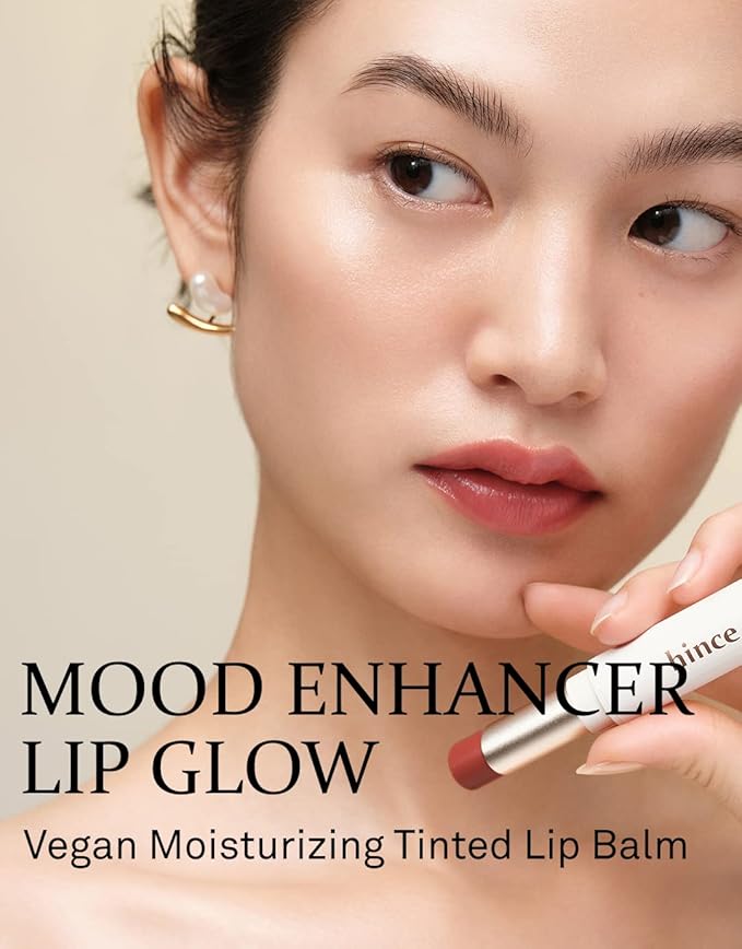 HINCE Mood Enhancer Lip Glow, Moisturizing Lip Balm with Shea Butter & Sweet Almond, Non-Sticky and Long-lasting Tinted Lip Tint with Buttery Balm Texture for Neutral Color 0.2oz. (1, LET ME DEW, 06)