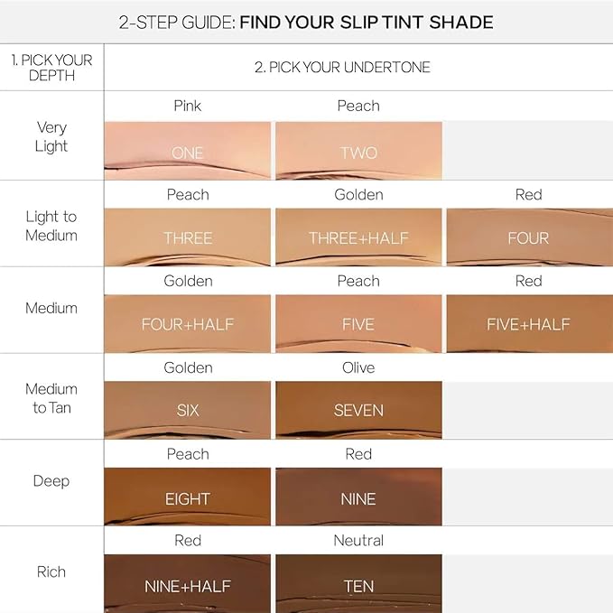 Saie Slip Tint Tinted Moisturizer with SPF 35 - Light Coverage, Glowy Skin Tint & Mineral Sunscreen for Face with Hydrating Hyaluronic Acid - Summer Makeup Essential - Shade Four + Half (1.35 oz)