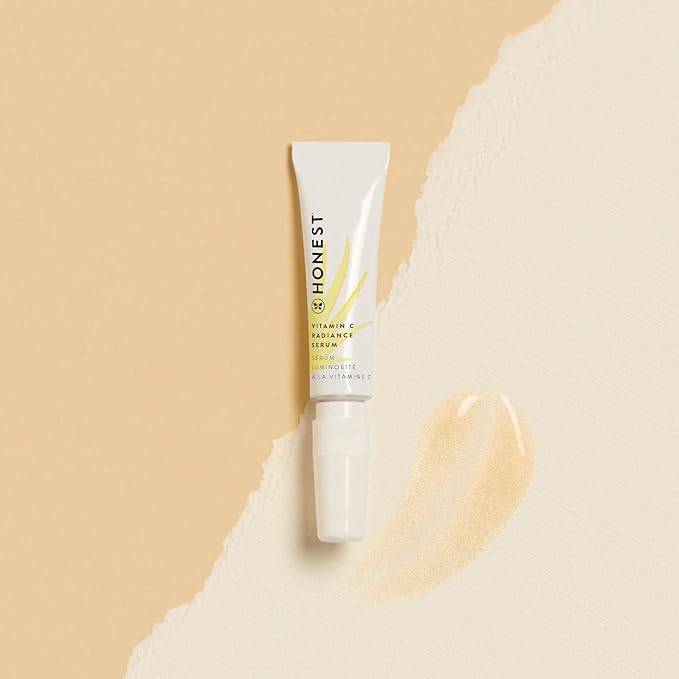 Honest Beauty Mini Vitamin C Brightening Serum | Improves Skin Tone + Complexion | Vitamin C, Pearl, Hyaluronic Acid | EWG Verified + Cruelty Free | Travel Size, 0.33 fl oz