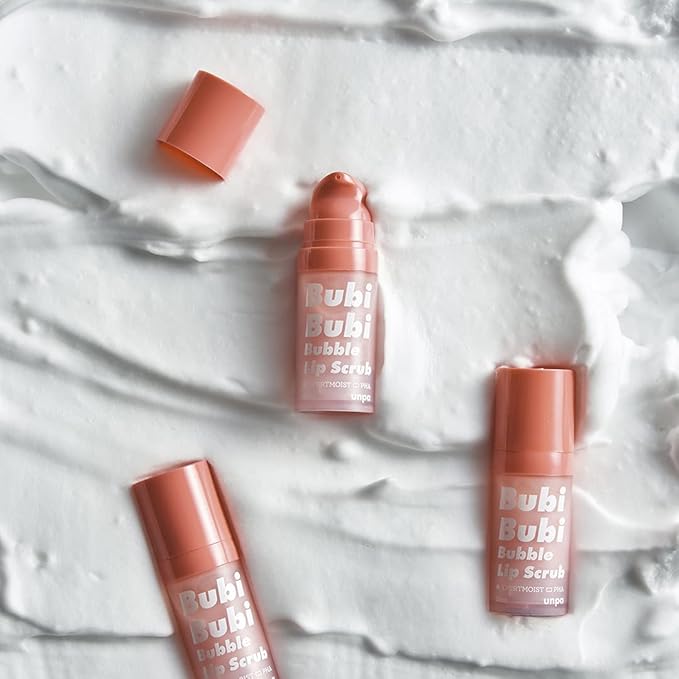 UNPA Bubi Bubi Bubble Lip Scrub, Quick and Easy Exfoliation with Soft Bubbles, Effectively Remove Dead Skin