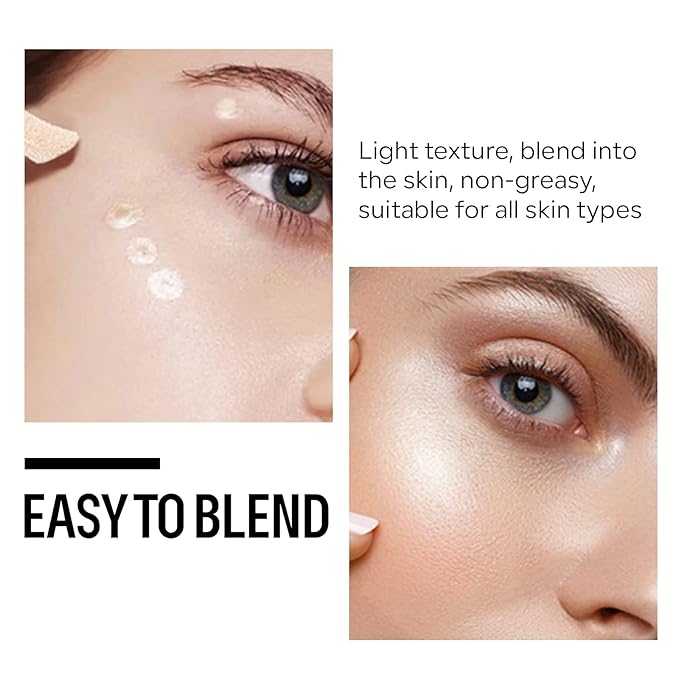 KYDA Liquid Highlighter, High Glossy Face Illuminator, Radiant Glow Liquid Filter, Silky Creamy Face Enhancing Makeup, Buildable Formula-Rose Gold
