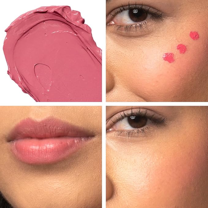Palladio Liquid Blush for Cheeks & Lips 2-in-1 Makeup Face Blush, Weightless Cream Formula, Smudge Proof Long-Wearing Pigmented Blush, Natural Look Makeup Face Blushes, Dewy Finish, Cool Pink