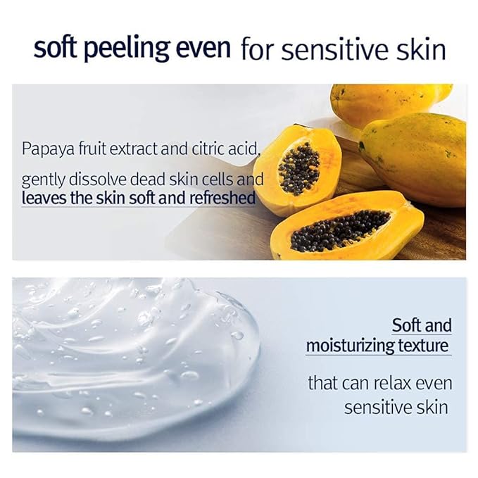 Pyunkang Yul PKY Peeling Gel with Immediate Visible Effect, Mild and Smooth Face Scrub with Papaya and AHA, Zero-Irritation, Korean Skincare (3.4 Fl.Oz, 100ml)