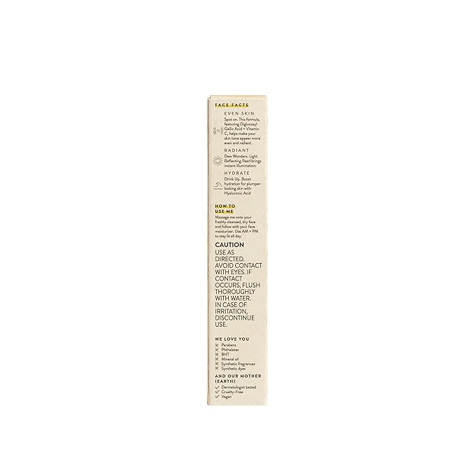 Honest Beauty Mini Vitamin C Brightening Serum | Improves Skin Tone + Complexion | Vitamin C, Pearl, Hyaluronic Acid | EWG Verified + Cruelty Free | Travel Size, 0.33 fl oz