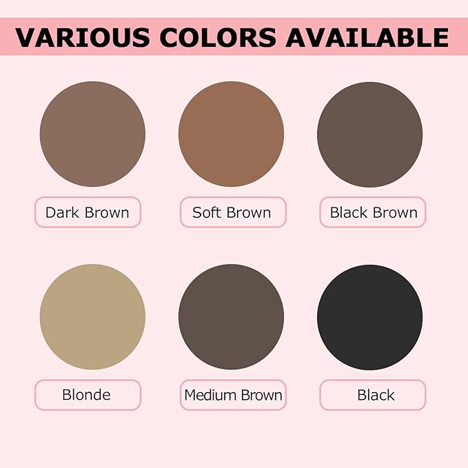 Eyebrow Color Kit with Brow Color & Eyebrow Pencil, 2-in-1 Natural Effects Eyebrow Makeup Set, Easy & Safe to Use 10ml - Black