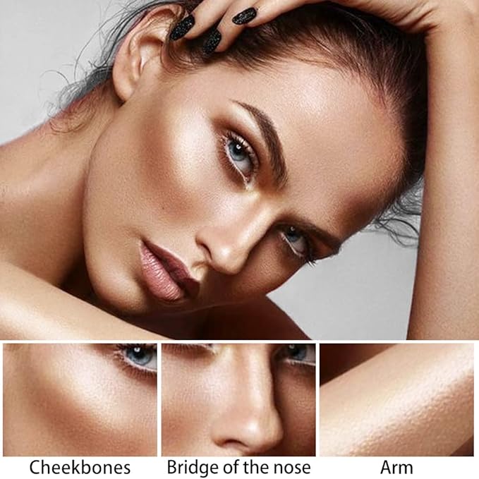 evpct 2Pcs Face Cream Contour Sticks Makeup Highlighter Highlight Brown Creme Cheek Contour Sticks contorno en crema Bronzer Bronzing Foundation Stick Kit Powder Shadow Shading Face Contour 05&08