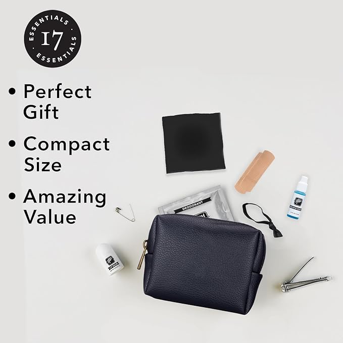 Pinch Provisions Gym Kit, includes 15 Personal Care Essentials for Wellness & Beauty, Perfect for Gifts, Gym Bags, Duffle Bags & Lockers (Navy)