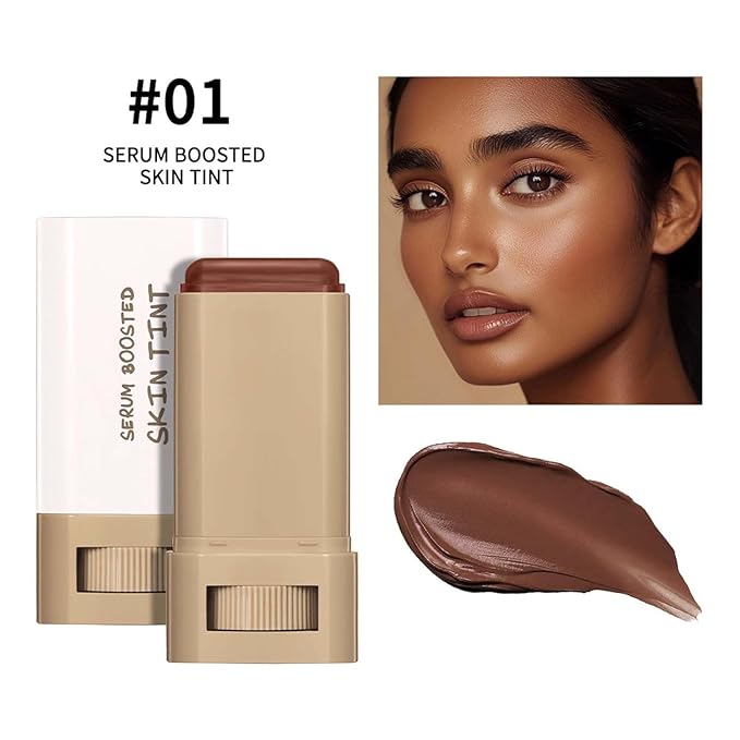 Beauty Balm Serum Boosted Skin Tint – Hydrating Tinted Moisturizer, Lightweight Solid Tinted Foundation Stick for Flawless, Sheer to Medium Coverage, Radiant & Dewy Finish, All-Day Wear (1#, 1)