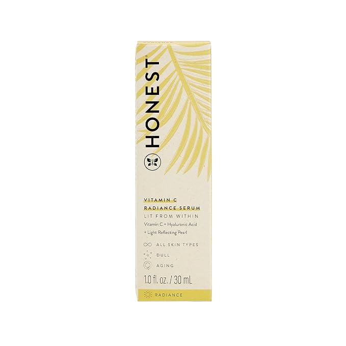 Honest Beauty Get Glowing Bundle | Vitamin C Radiance Brightening Serum + Everyday Moisturizer | Improves Skin Tone | Vitamin C + Pearl | EWG Verified + Cruelty Free | 1 fl oz, 1.7 fl oz