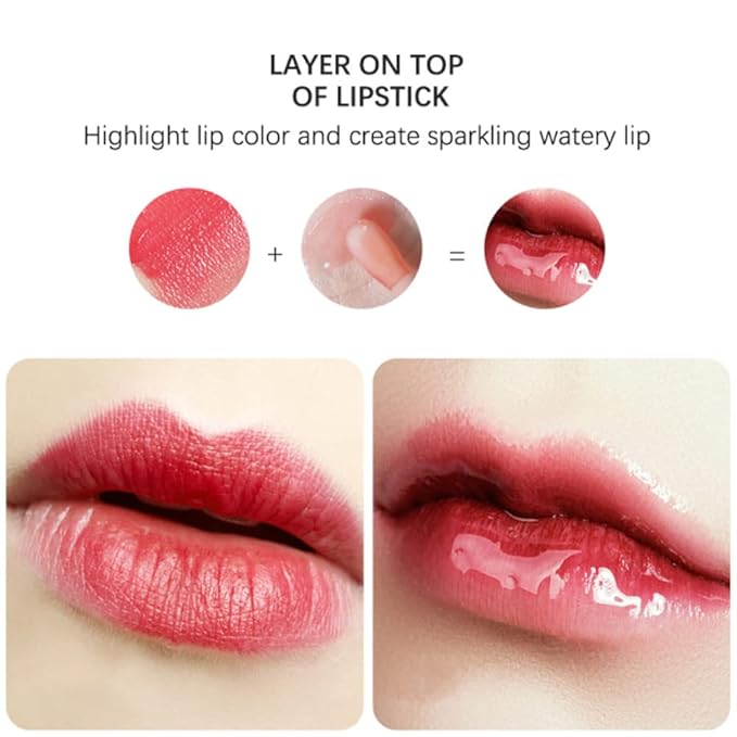 Yasovigi Hydrating Lip Oil Plumping Lip Tint Moisturizing Lip Gloss, Transparent Lip Balm Care Stick Nourishing Repairing Non-sticky, Moisture&Lighten Lip Lines (Rosewood)