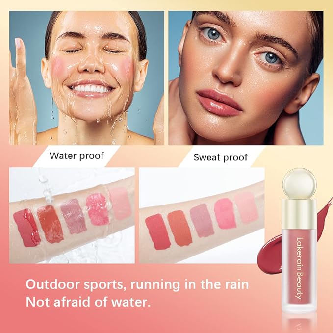 2 Colors Liquid Blush,Soft Cream Face Blush, Dewy Cheek Tint, Long Lasting Natural Matte Finish Looking,Moisturizing Lightweight Blendable Feel (01-BLISS / 03 - HOPE)