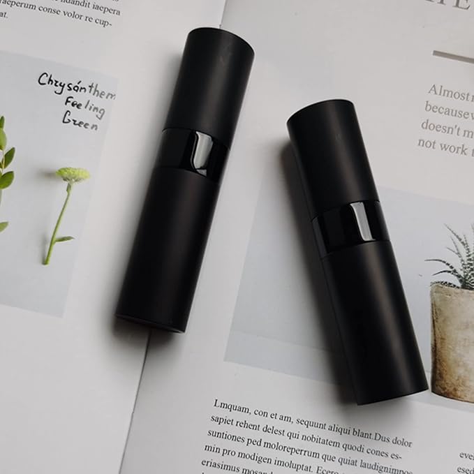 14 PCS/8ML Portable Atomizer Perfume Bottles, Mini Empty Refillable Cologne Spraye Bottle, Pocket Travel Perfume Liquid Sprayer (Matte Black)