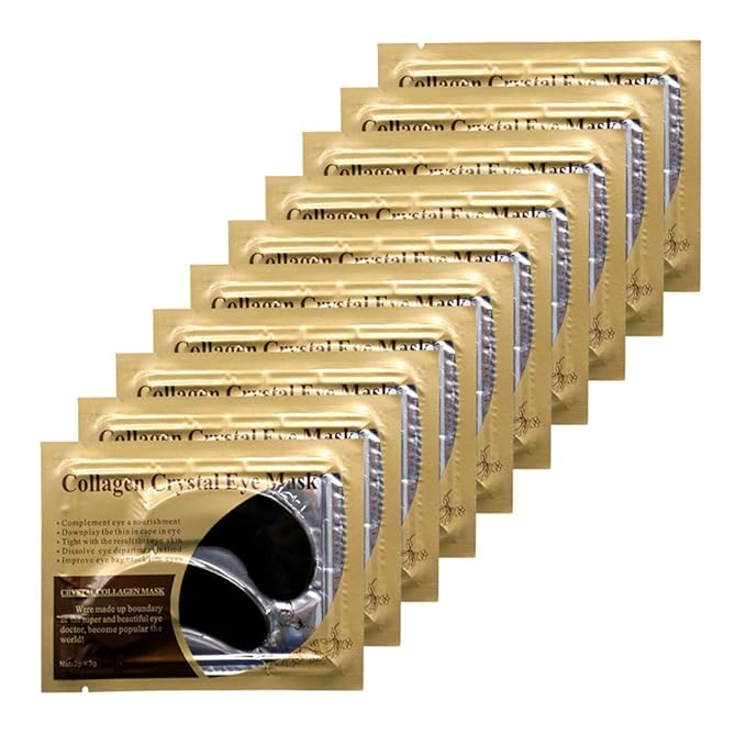 Under Eye Patches - 30 Pairs Collagen Eye Mask Eye Patches for Puffy Eyes and Dark Circles, Gel Under Eye Mask, Black