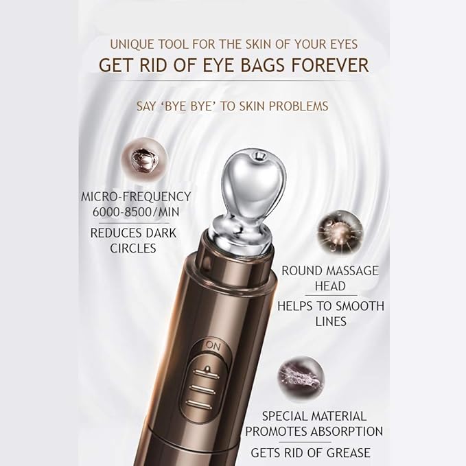 Eye Electro Vibro Purifying Cream Caviar Nettoyante Anti-Aging Removes Dark Circles Sodium Hyaluronate