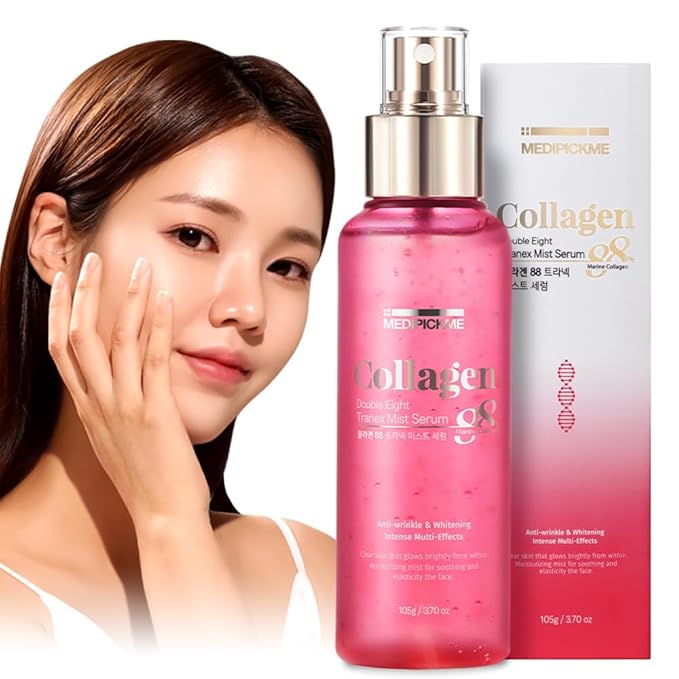 Collagen Double Eight Facial Mist Serum 100ml – Hydrating Face Mist & Makeup Setting Spray with Deep Collagen Barrier Protection for Long-Lasting Moisture & Radiant Skin