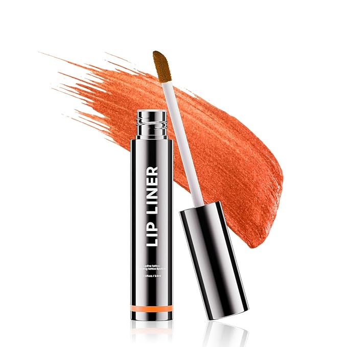 Lip Liner Stain Peel off - Waterproof & Long Lasting Peel Lip Stain Non-Stick Cup, Enhancing Complexion & Nourishing for All Skin Types, Create A Natural Lip Color (Coral, 1 Count)