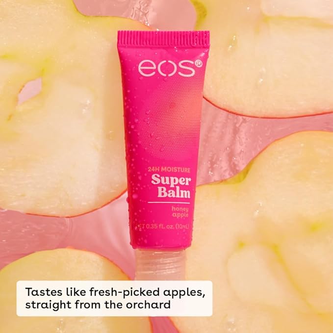 eos 24H Moisture Super Balm- Honey Apple, Lip Mask, Day or Night Lip Treatment, Made for Sensitive Skin, 0.35 fl oz (Pack of 2)