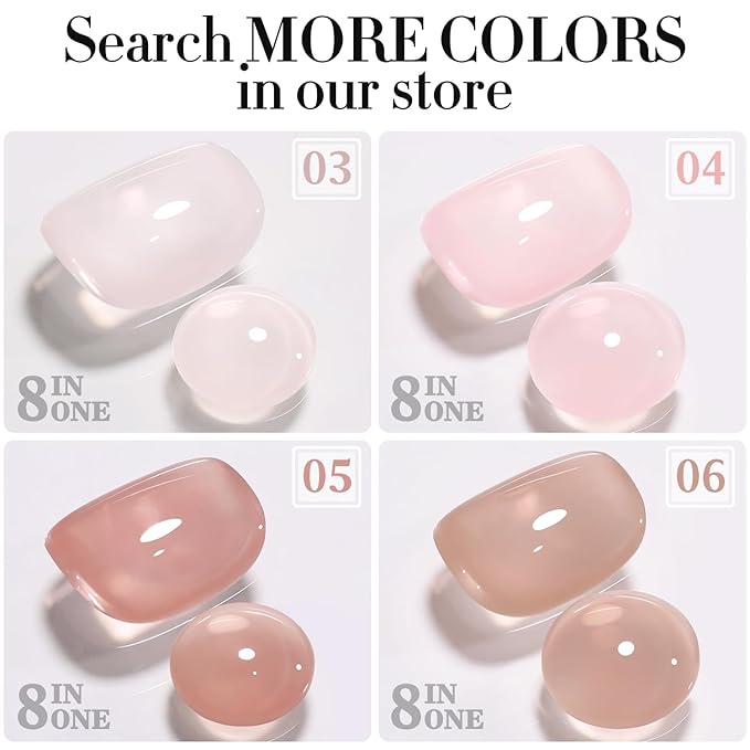 Double Rhythm 0.52Oz Nail Strengthener Rubber Gel Polish Builder in a Bottle for Nail Thickening Extension Hard Structure Glue (Extension Silk Nude)