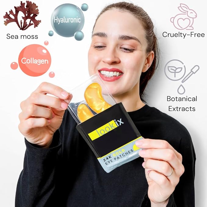 Under Eye Patches for Dark Circles and Puffiness - (15 pairs) Collagen Eye Masks with Natural Extracts for Wrinkle Reduction, Puffy Eyes & Eye Treatment Gels