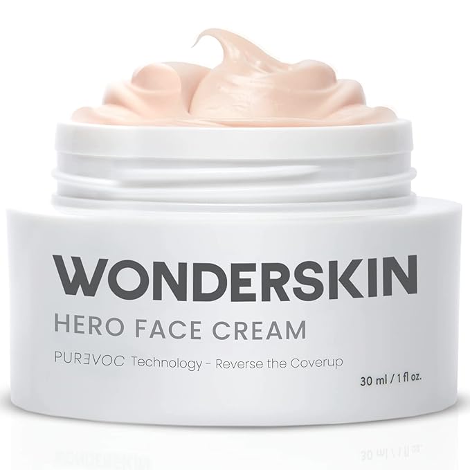 Wonderskin Purevoc Hero Face Cream, Anti Wrinkle Moisturizing Face Cream, Hydrating Face Moisturizer for Women & Men, Anti Aging Face Moisturizer, Daily Facial Moisturizer for Dry Skin