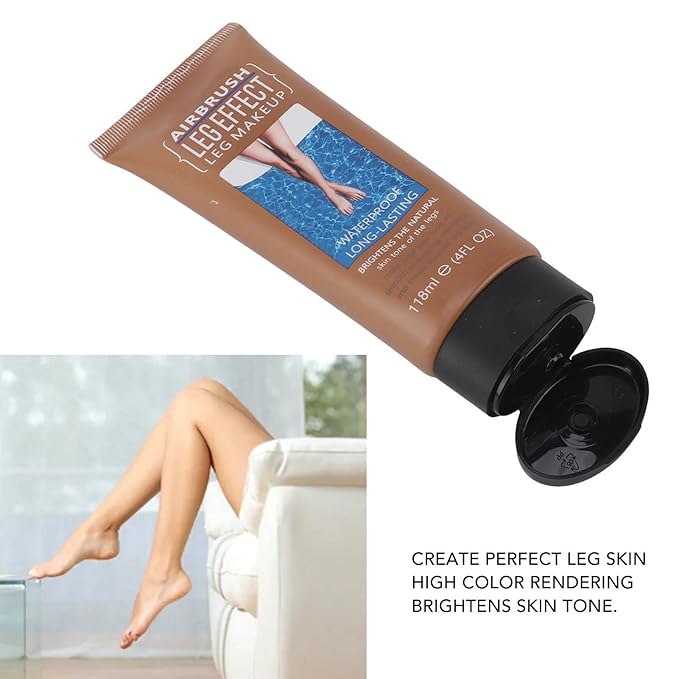 118ml Leg Makeup Lotion, Leg Body Makeup, Airbrush Legs, Body Makeup Waterproof Long Lasting Full Coverage Lightweight Leg Body Cosmetic for Wedding (3#)