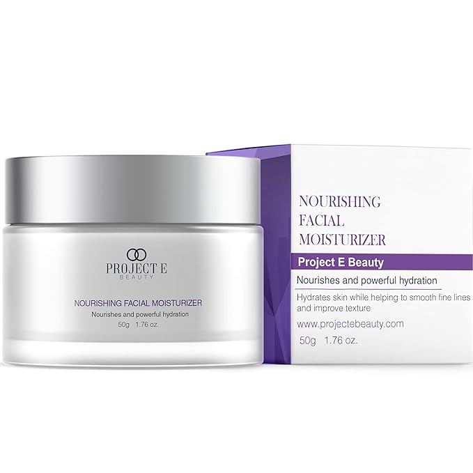 Project E Beauty Nourishing Facial Moisturizer Anti-Aging Skincare| Daily Hydration | For Face And Neck | Smooths & Softens Skin | Reduces Wrinkles & Fine Lines | For Day & Night Use | 50g