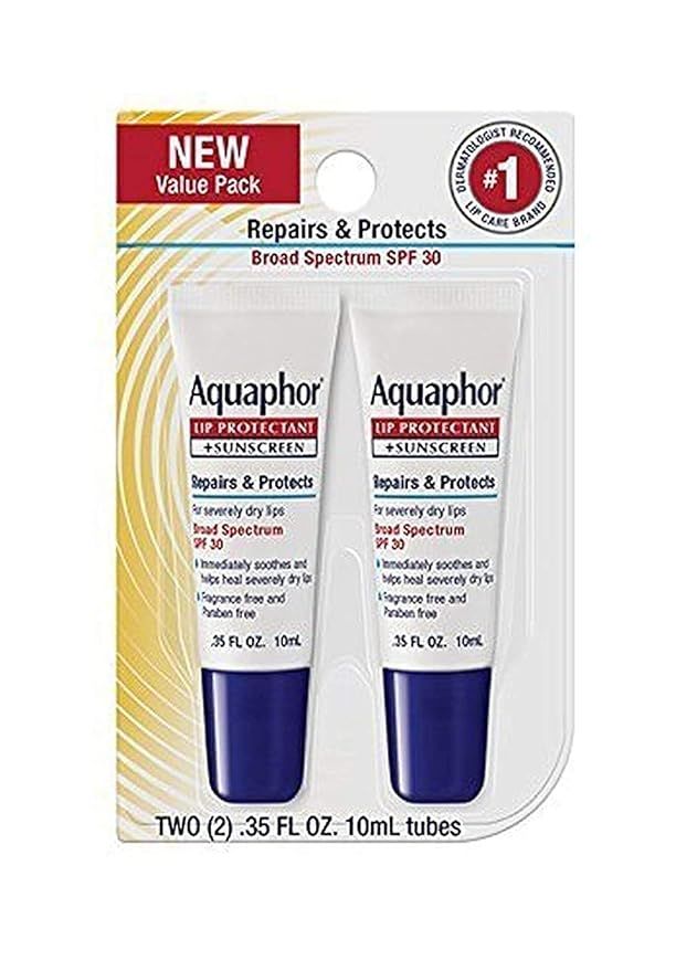 Aquaphor Lip Repair & Protect Tube Blister Card Dual Pack, 0.35 Ounce